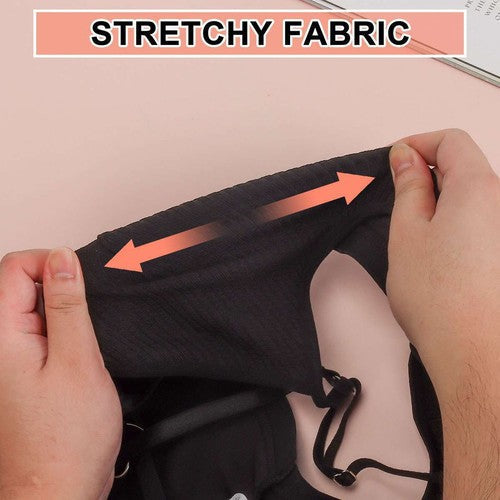 Stretchy black lace fabric women's sexy lace bralette with adjustable straps.