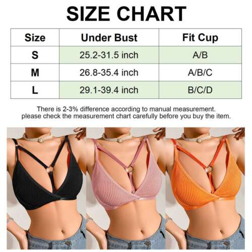 Women’s sexy lace bralette crop tops in black, pink, and orange with adjustable straps and ribbed texture.
