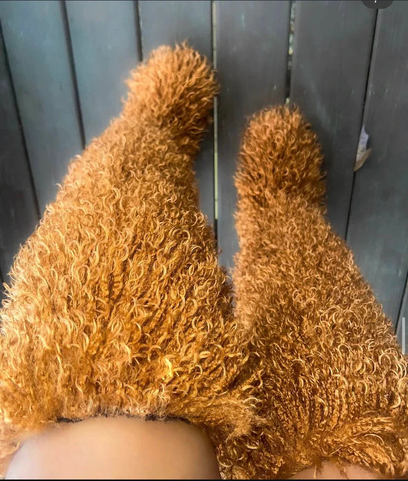 Thigh High Fox Fur Winter Boots for Women