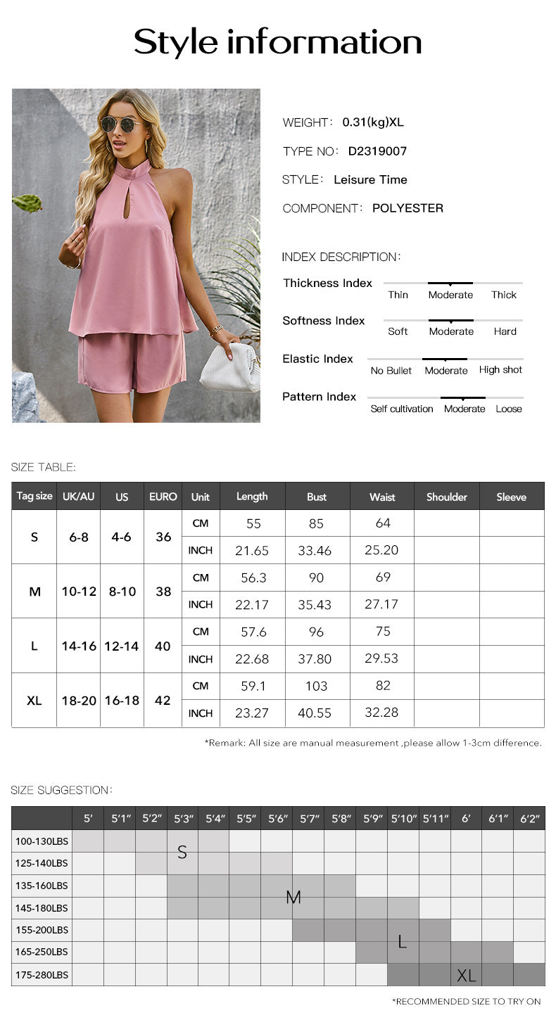 European and American fashion sleeveless elegance suit with polyester fabric, available in multiple colors and sizes.